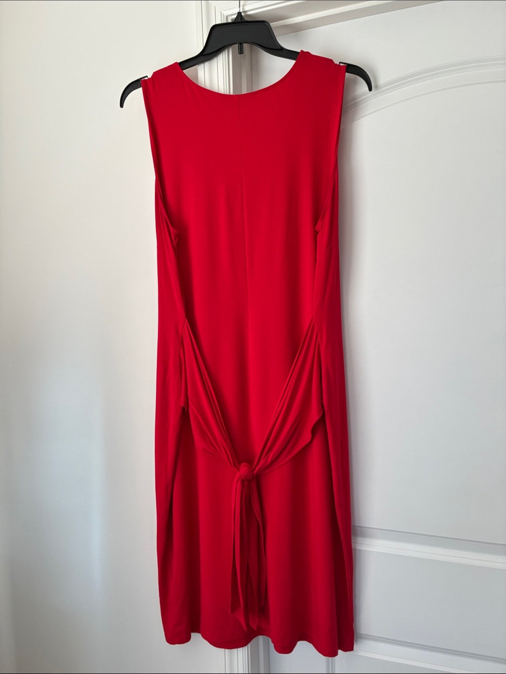 Ralph Lauren Bold Red Sleeveless V-Neck Shift Dress - Picture 3 of 5